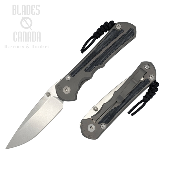 Chris Reeve Large Inkosi Framelock Folding Knife, CPM MagnaCut Glass Blasted, Micarta Black, LIN-1116